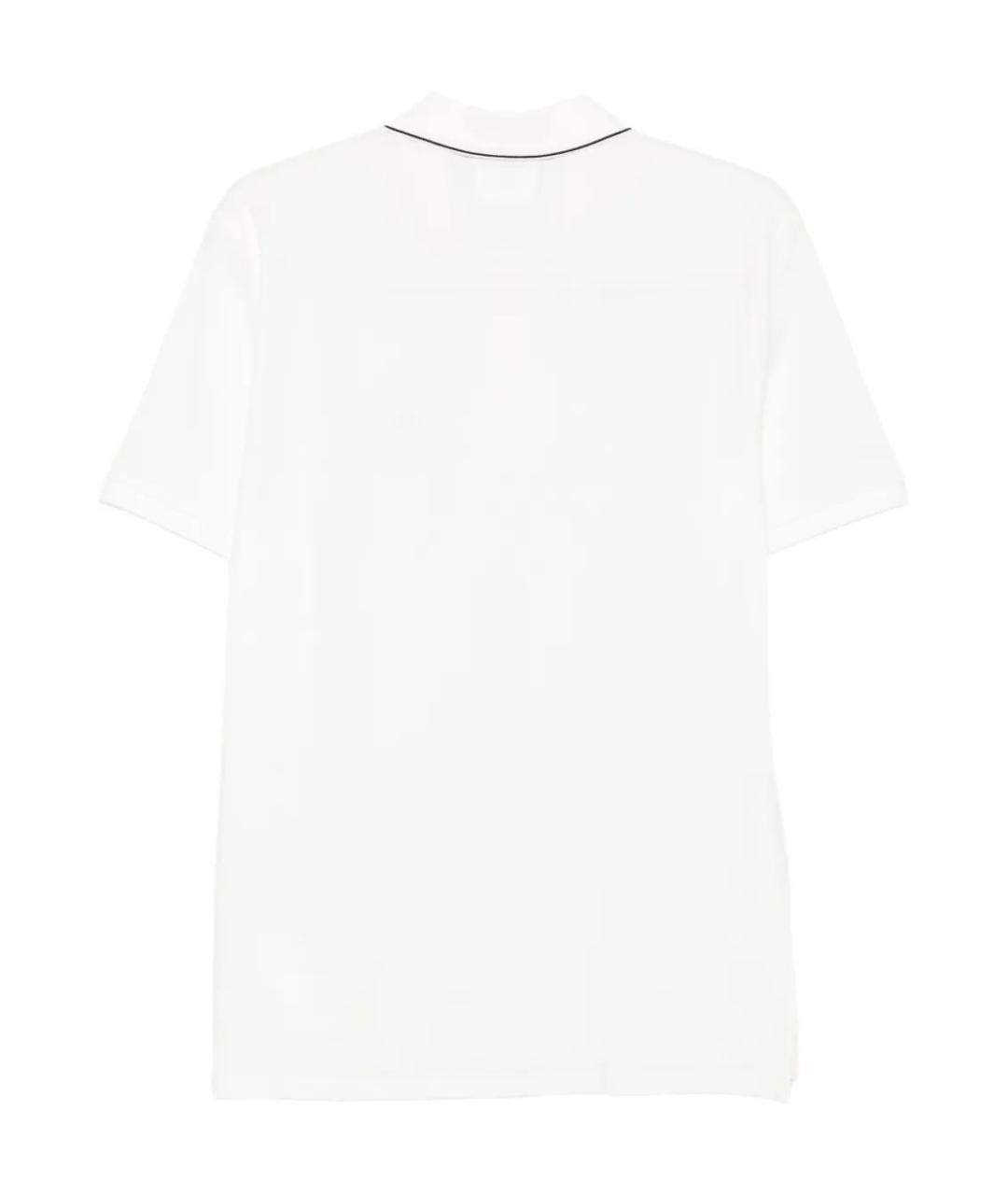 CP COMPANY Белое хлопковое поло с коротким рукавом, фото 2