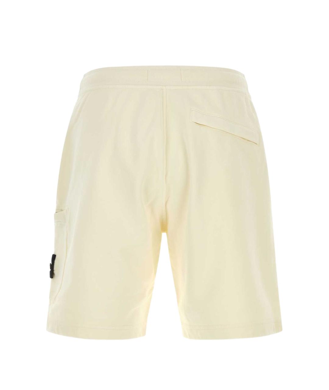 STONE ISLAND Белые хлопковые шорты, фото 2