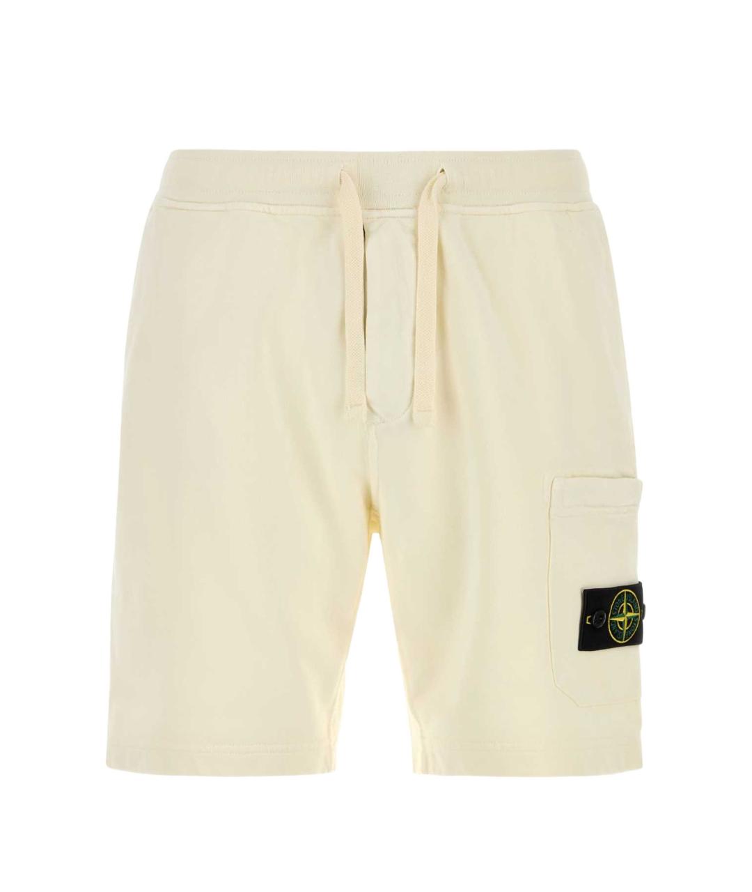 STONE ISLAND Белые хлопковые шорты, фото 1