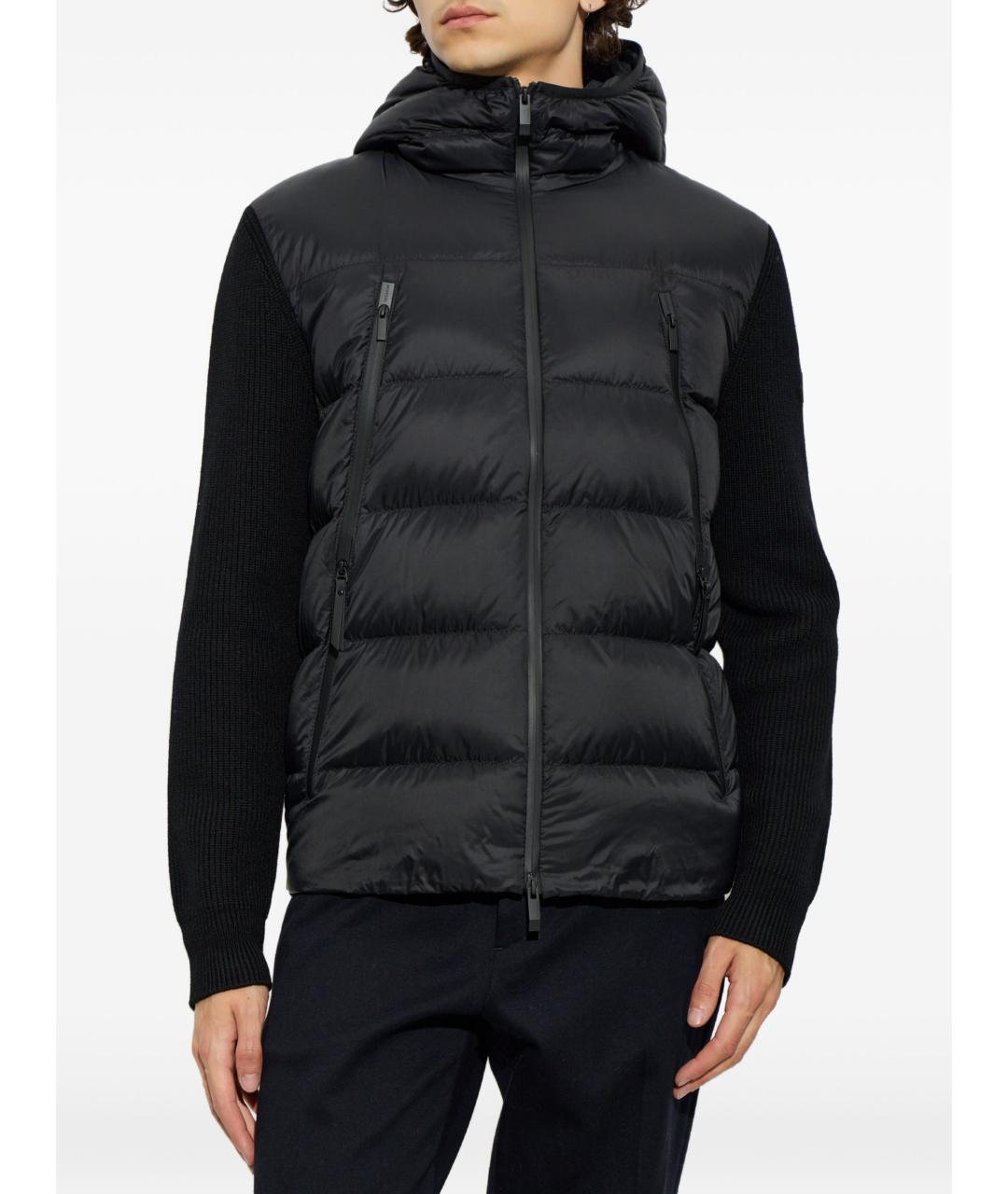 MONCLER Черный полиамидовый кардиган, фото 3
