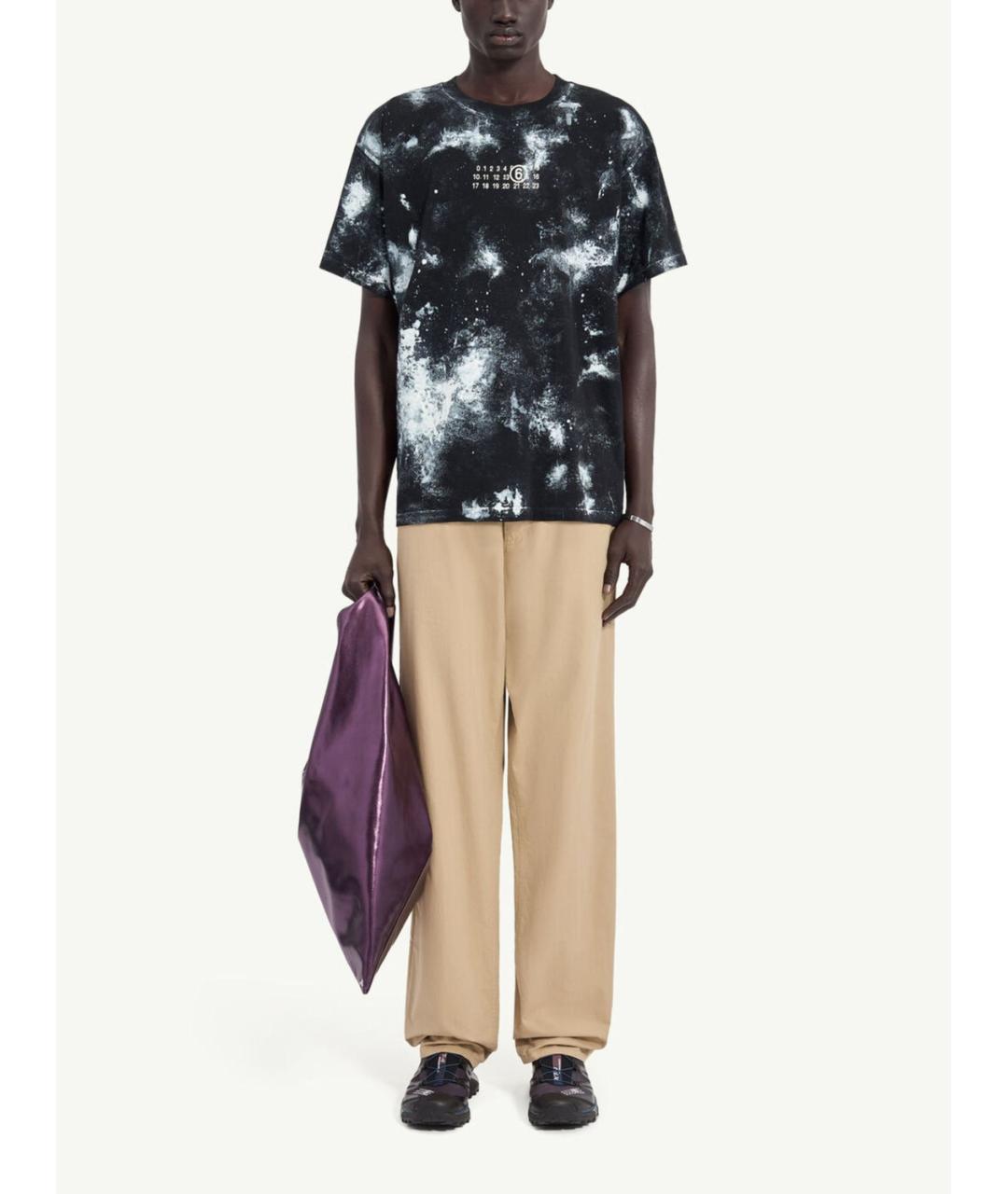 MM6 MAISON MARGIELA Черная хлопковая футболка, фото 2