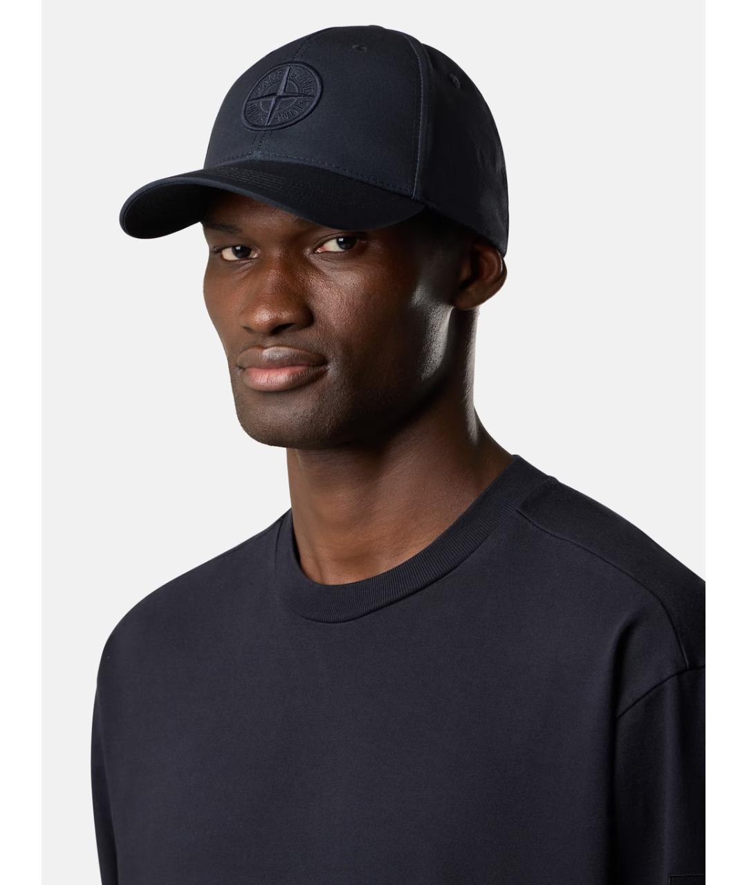 STONE ISLAND Синяя хлопковая кепка/бейсболка, фото 2