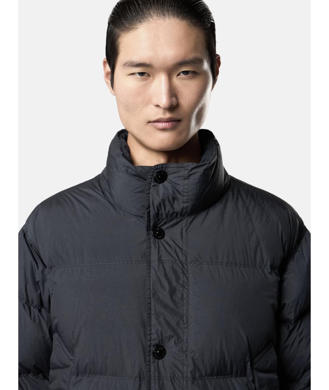 STONE ISLAND Черная полиамидовая куртка, фото 4