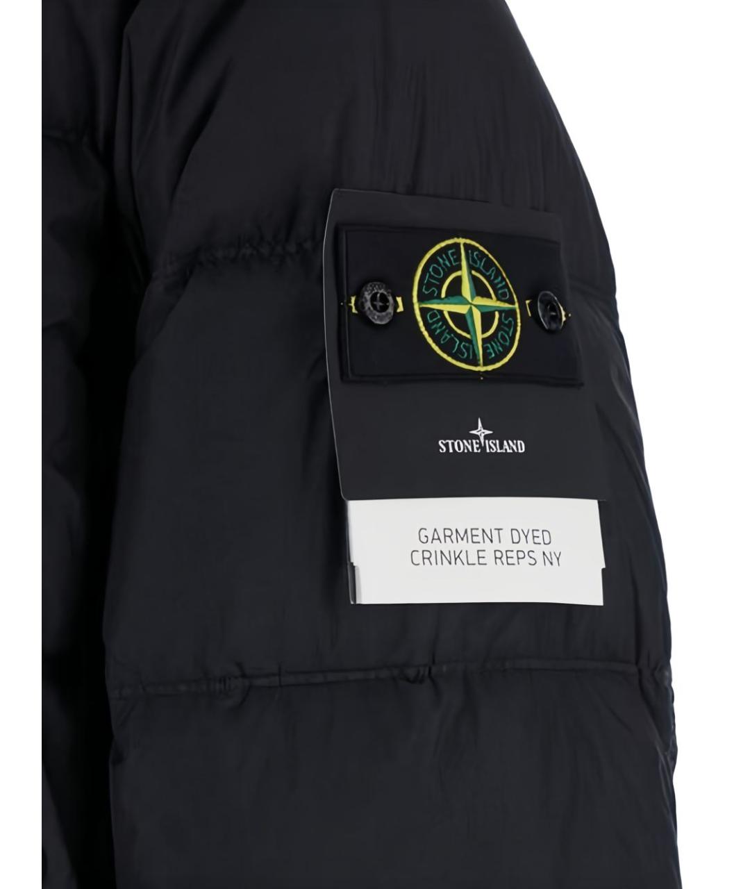 STONE ISLAND Черная полиамидовая куртка, фото 3
