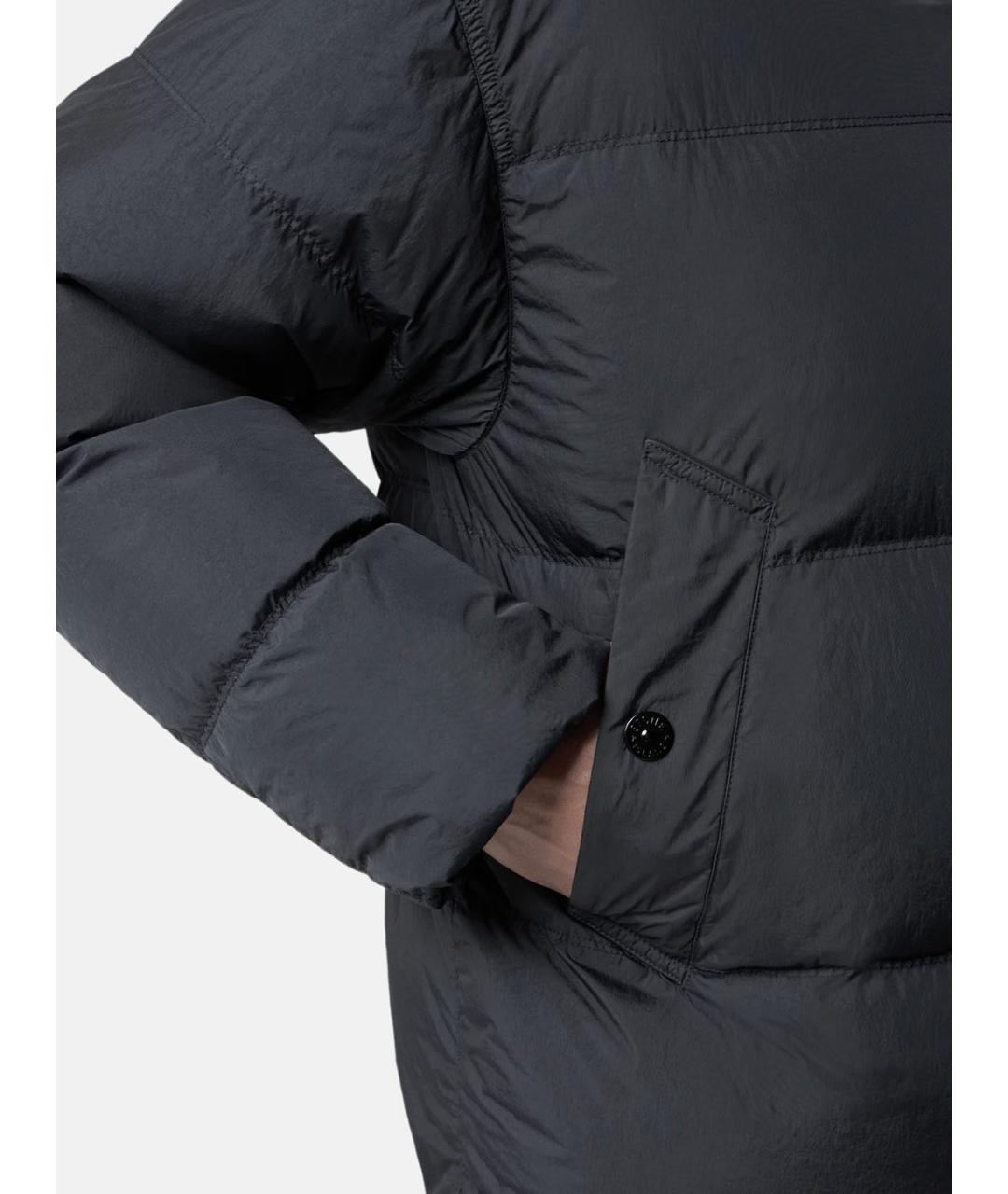 STONE ISLAND Черная полиамидовая куртка, фото 5