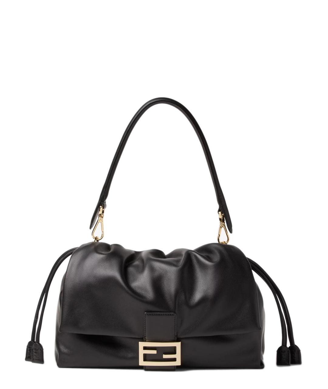FENDI Черная кожаная сумка через плечо, фото 1