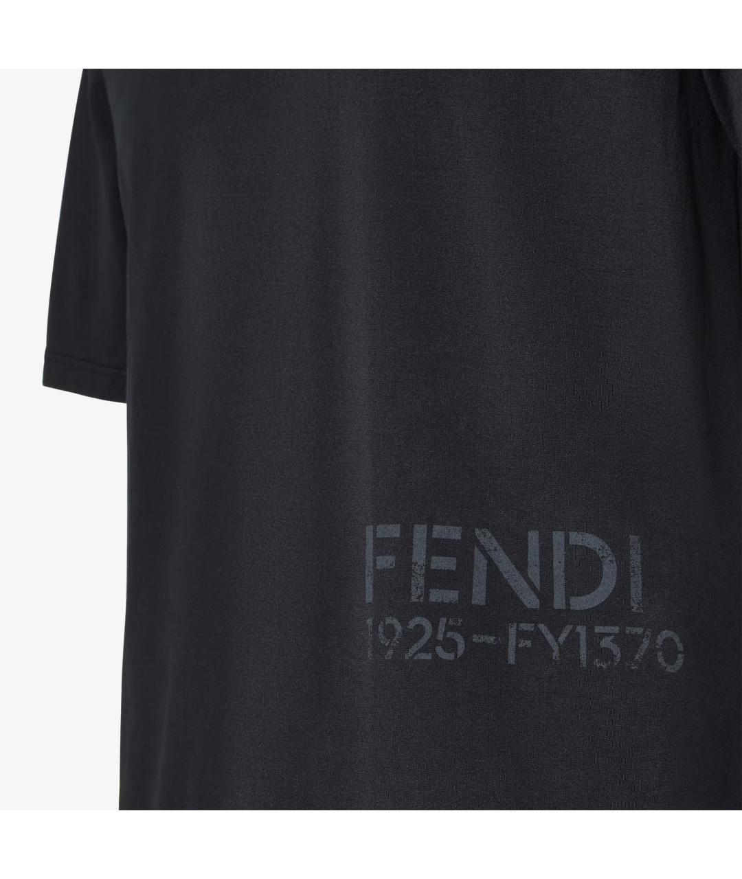 FENDI Черная футболка, фото 3
