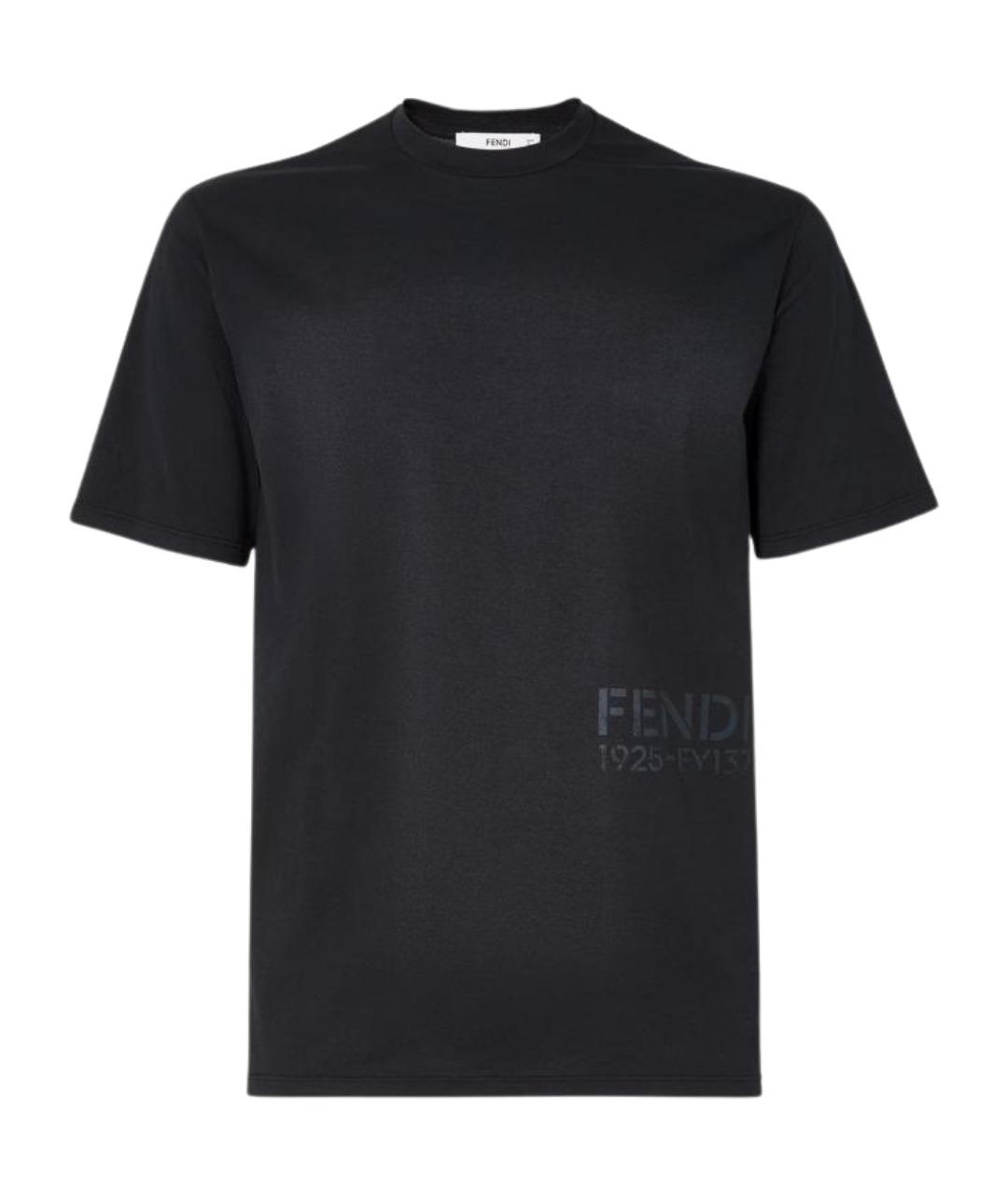 FENDI Черная футболка, фото 1