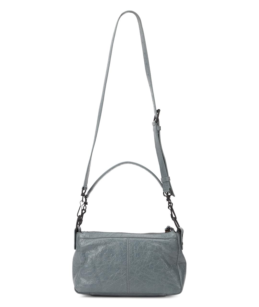 BALENCIAGA Синяя кожаная сумка с короткими ручками, фото 4