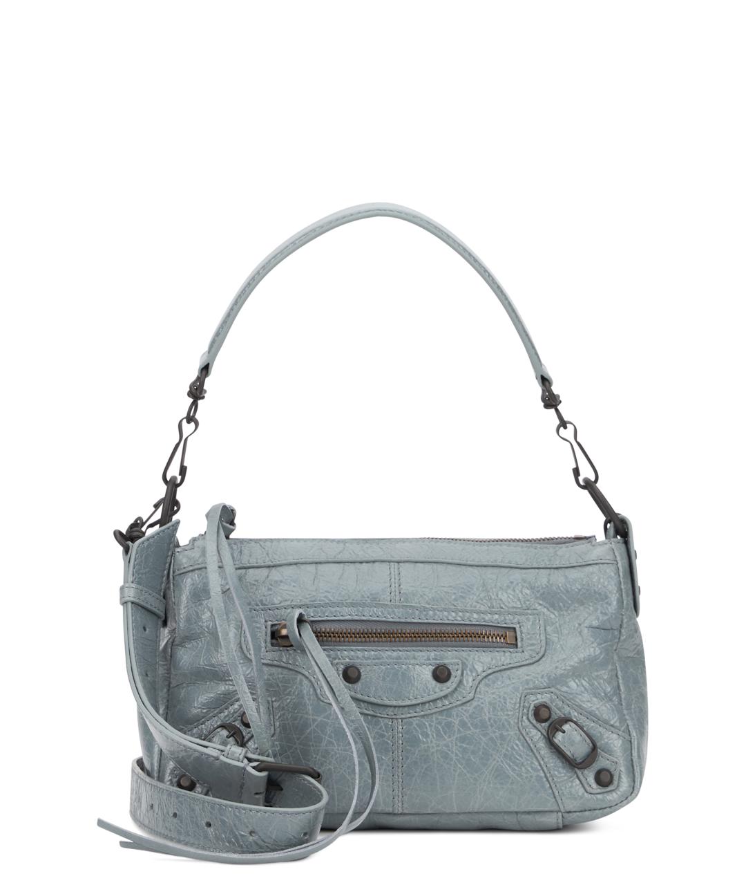 BALENCIAGA Синяя кожаная сумка с короткими ручками, фото 1