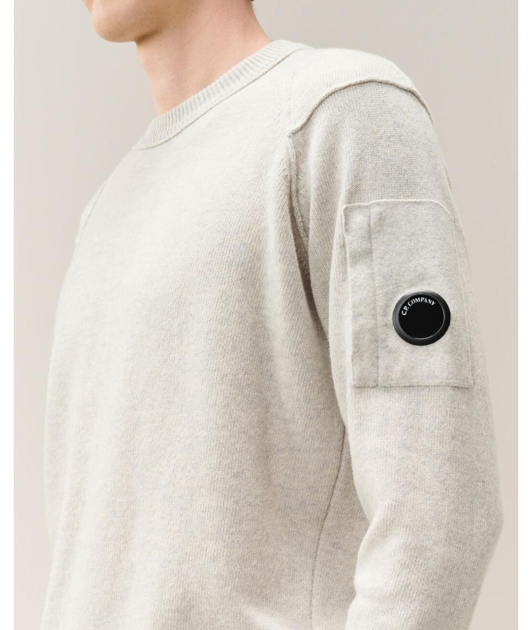 CP COMPANY Белый шерстяной джемпер / свитер, фото 3