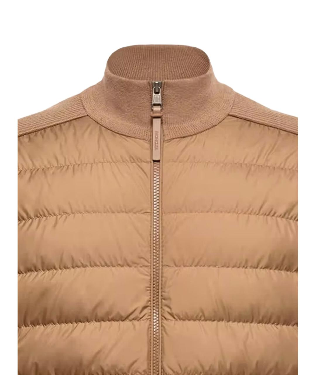 MONCLER Коричневый полиамидовый кардиган, фото 2