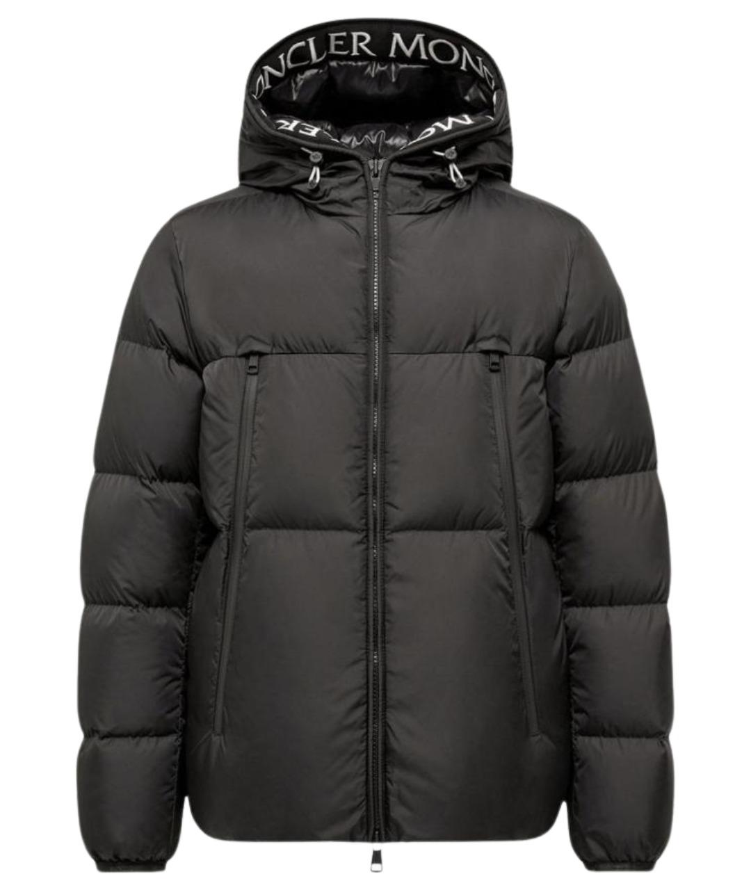 MONCLER Черный полиамидовый пуховик, фото 1