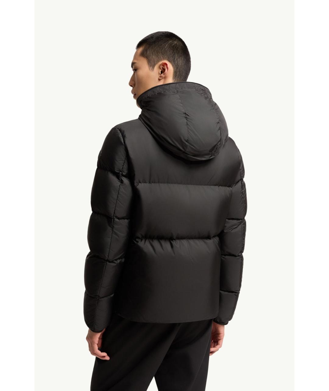MONCLER Черный полиамидовый пуховик, фото 2