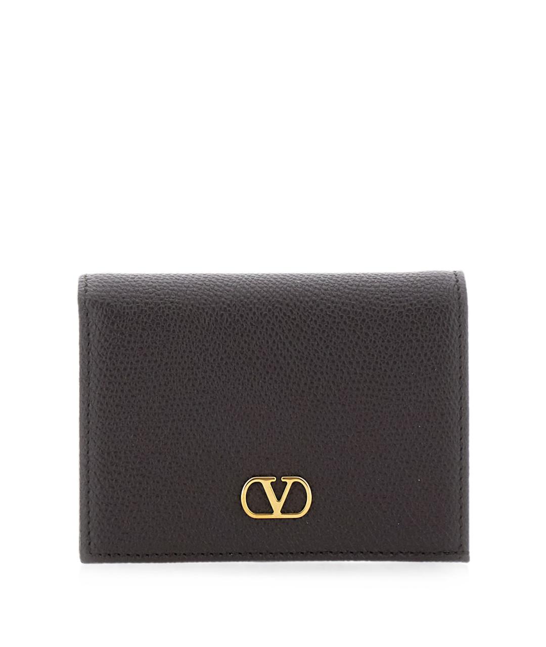 VALENTINO Коричневый кожаный кошелек, фото 1