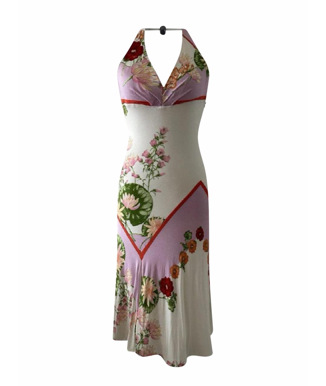 VERSACE Мульти вискозное коктейльное платье, фото 1