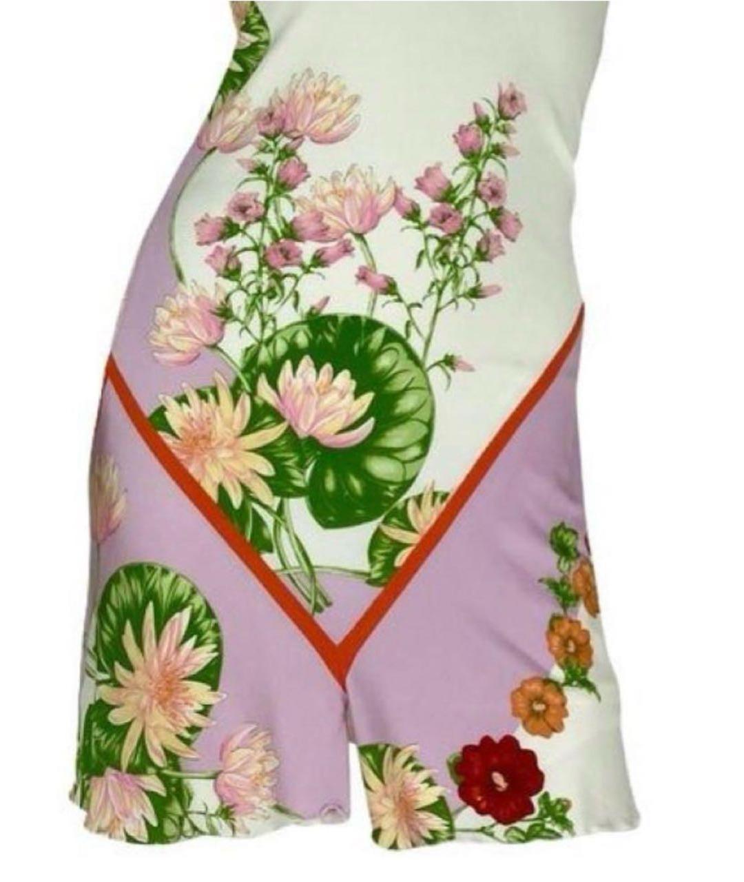 VERSACE Мульти вискозное коктейльное платье, фото 4