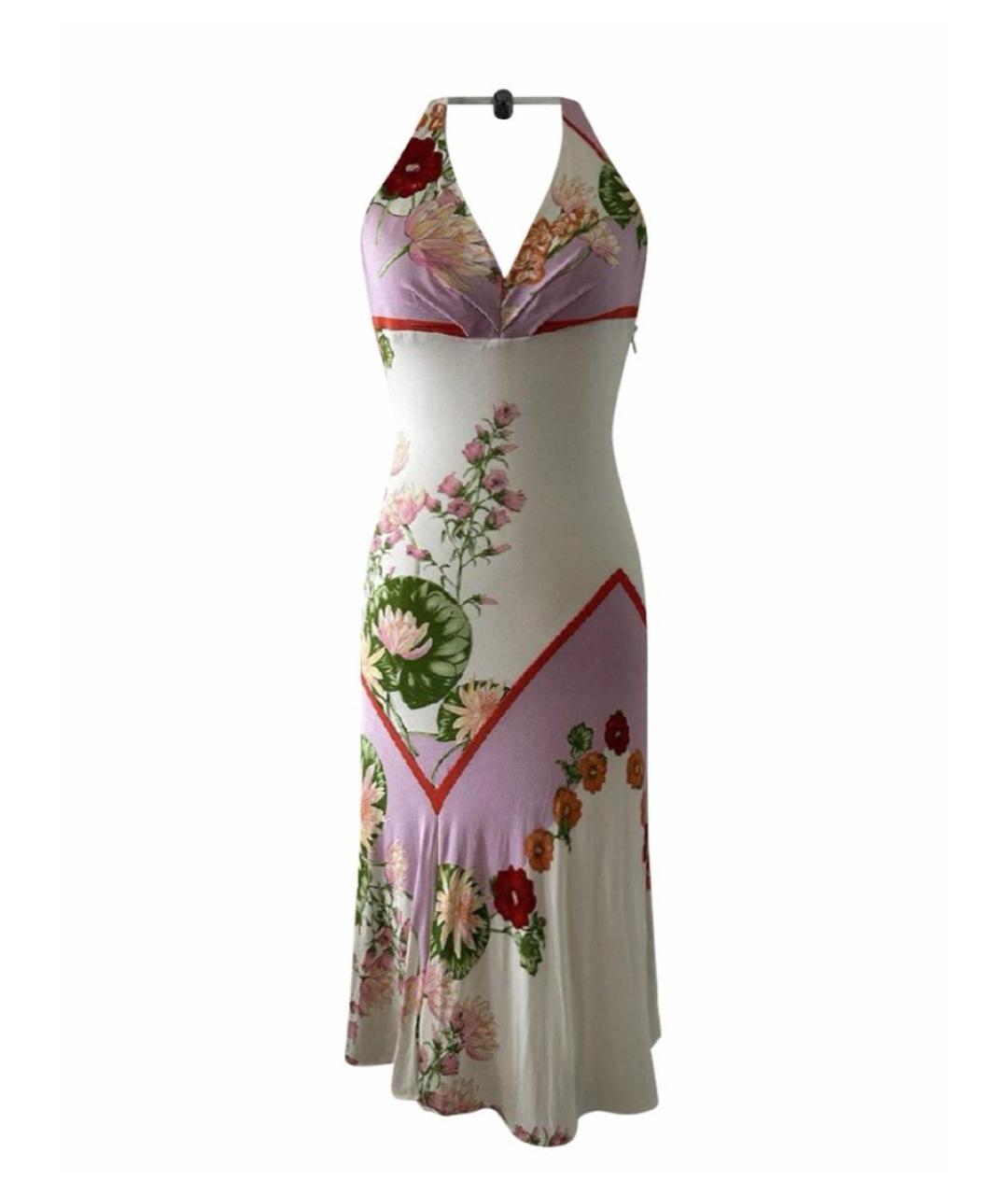 VERSACE Мульти вискозное коктейльное платье, фото 8