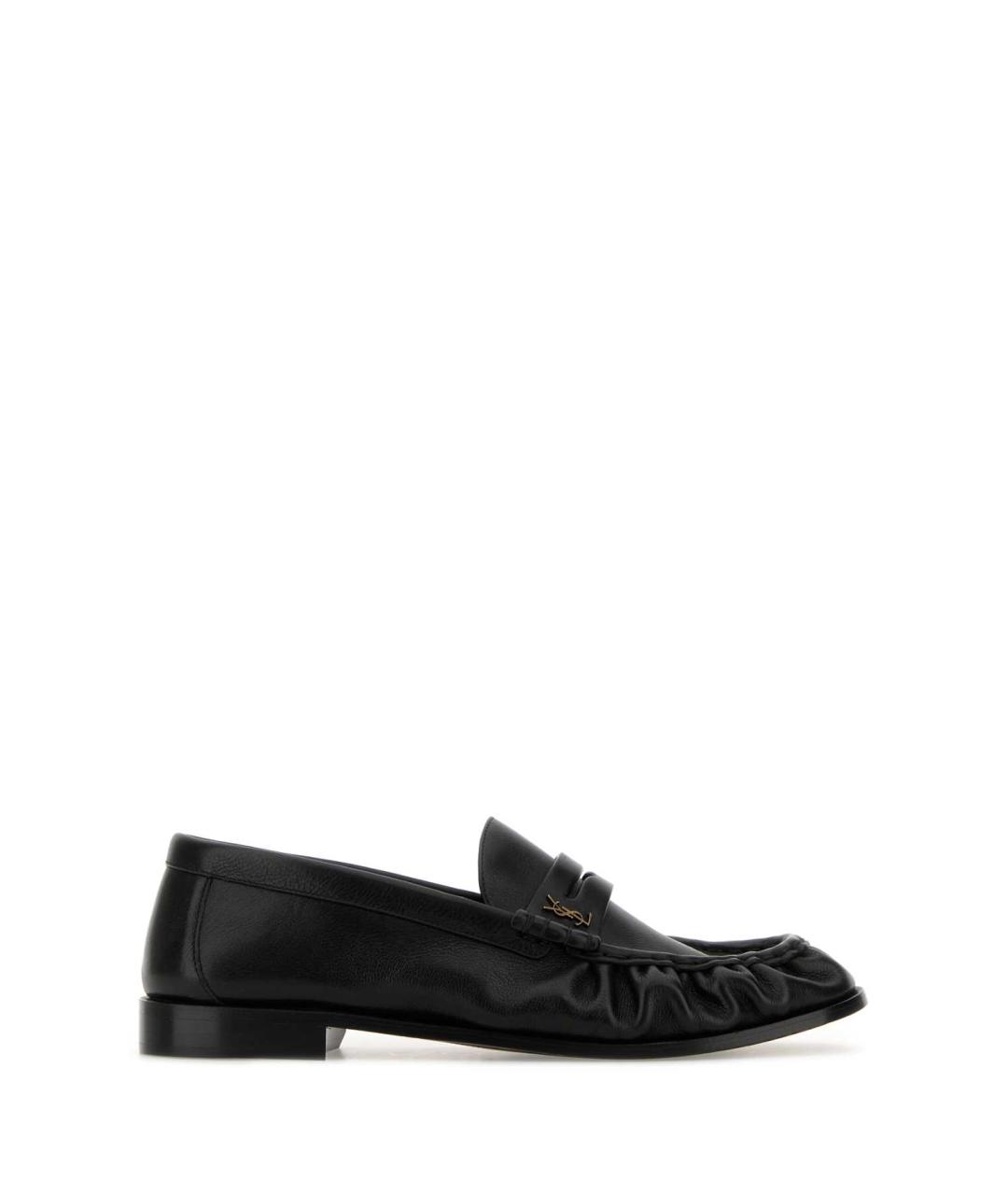 SAINT LAURENT Черные кожаные лоферы, фото 3