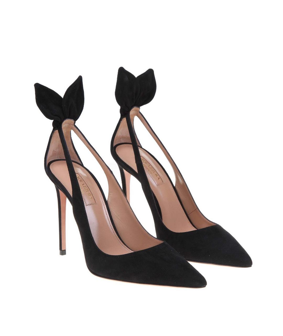 AQUAZZURA Черные замшевые туфли, фото 2