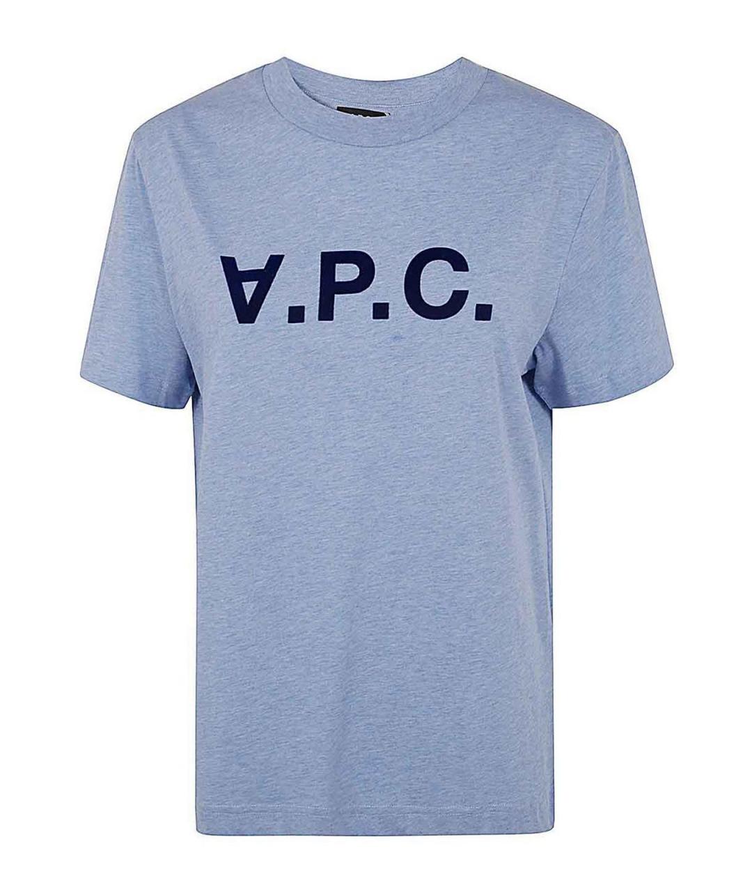 A.P.C. Синяя хлопковая футболка, фото 1