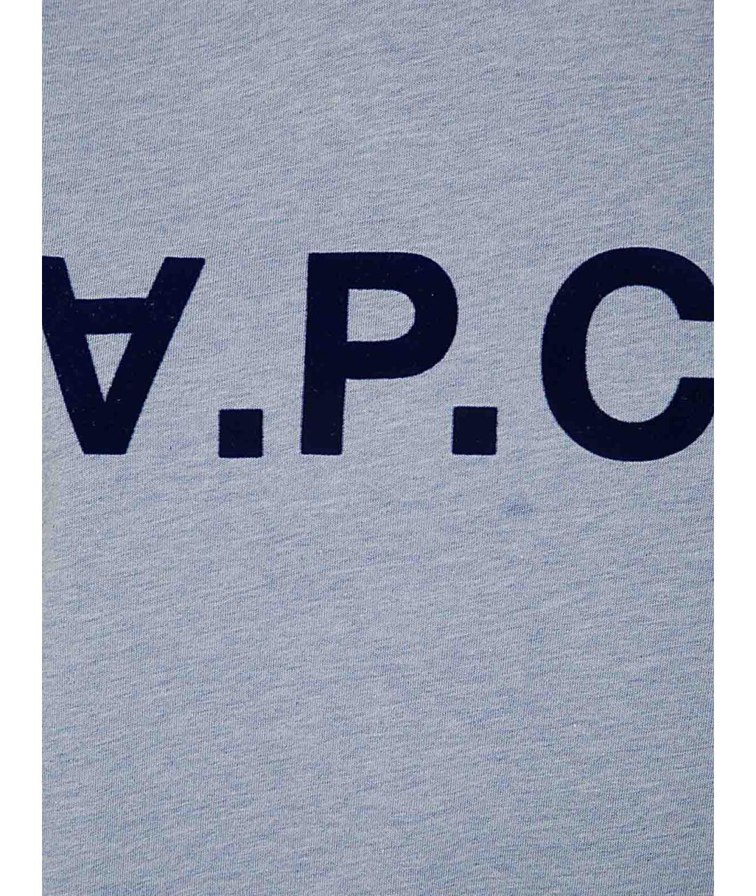 A.P.C. Синяя хлопковая футболка, фото 3
