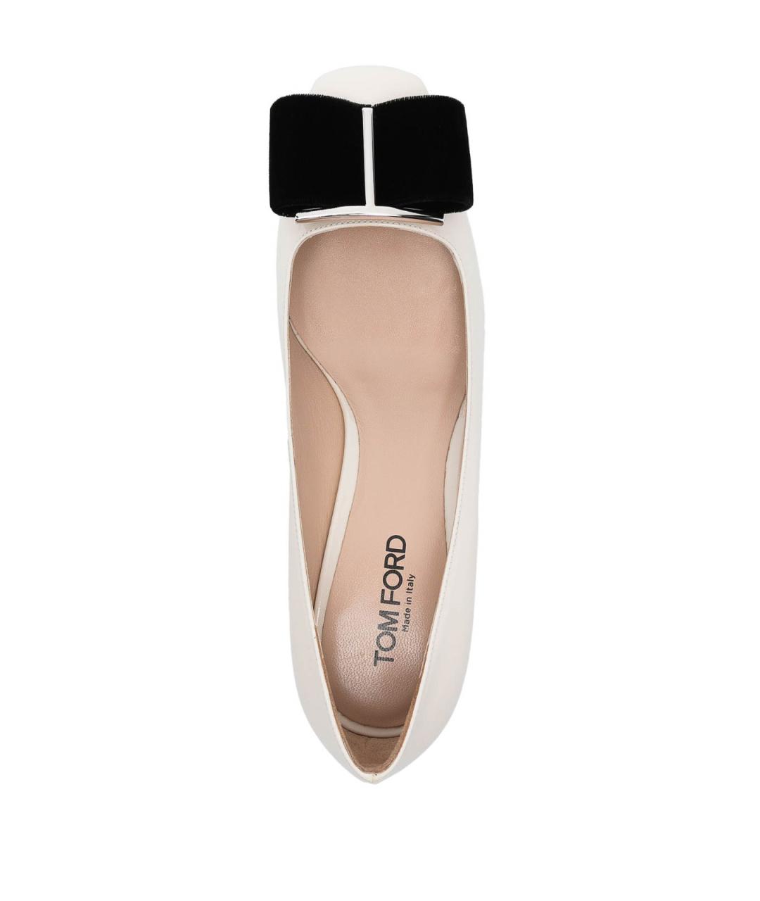 TOM FORD Белые кожаные туфли, фото 4