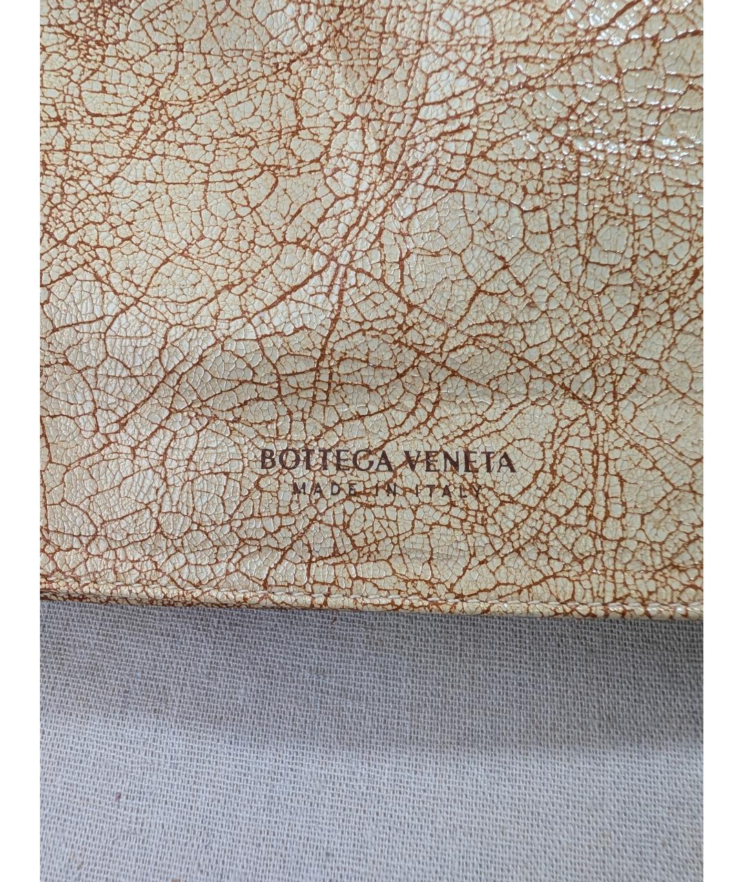 BOTTEGA VENETA Бежевая кожаная сумка с короткими ручками, фото 4