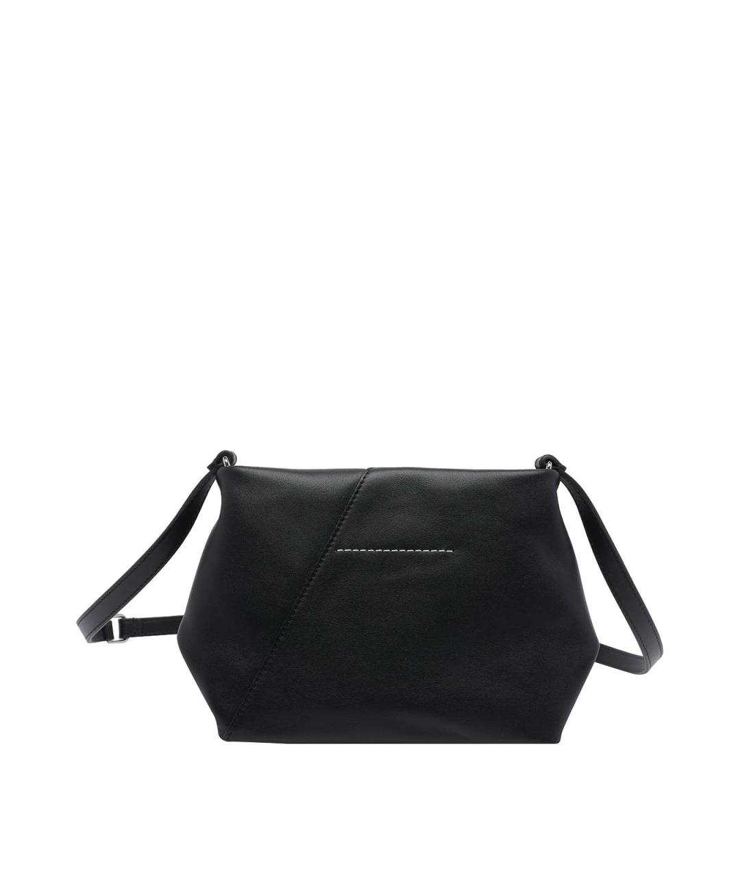 MM6 MAISON MARGIELA Черная кожаная сумка через плечо, фото 3