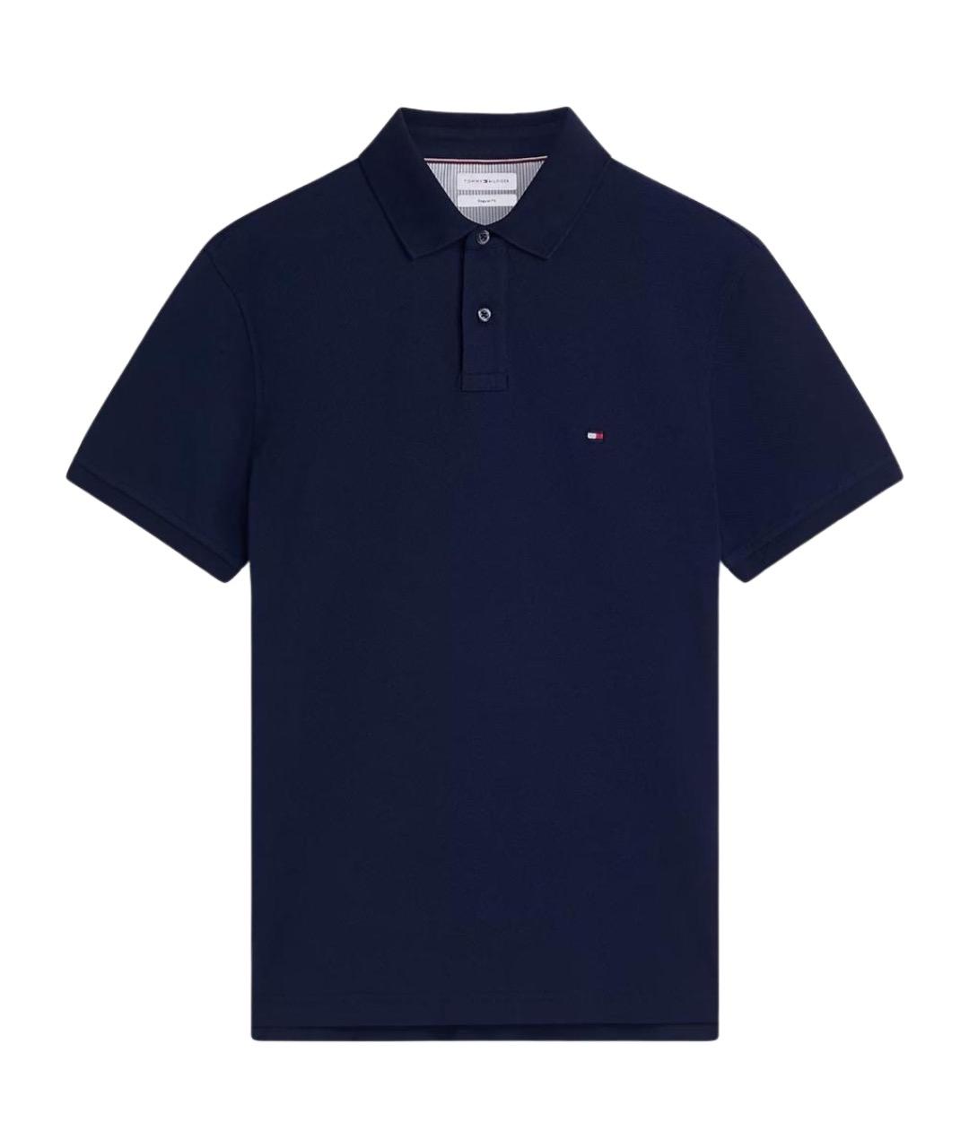 TOMMY HILFIGER Синее поло с коротким рукавом, фото 1