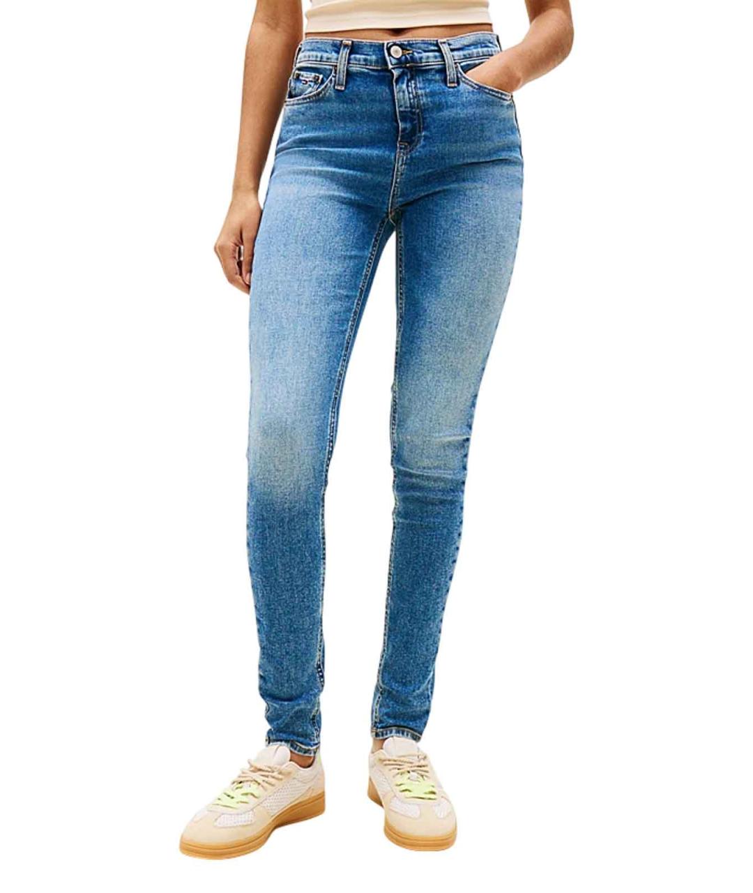 TOMMY HILFIGER Синие хлопковые джинсы слим, фото 2