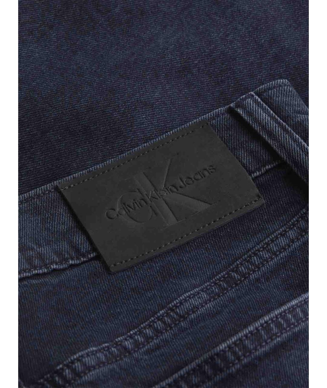 CALVIN KLEIN Синие хлопковые прямые джинсы, фото 2