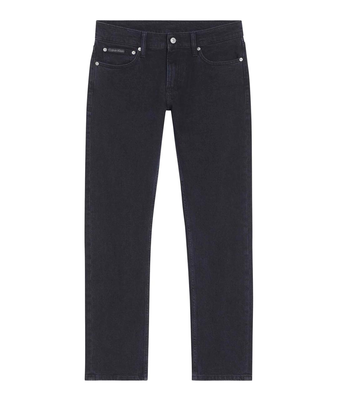 CALVIN KLEIN Синие хлопковые прямые джинсы, фото 1