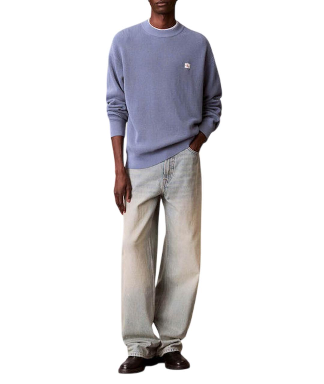 CALVIN KLEIN Синий хлопковый джемпер / свитер, фото 3