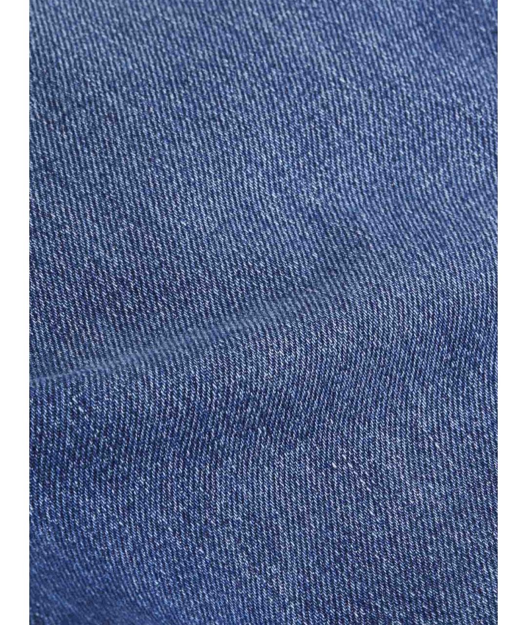 CALVIN KLEIN Синие хлопковые прямые джинсы, фото 2