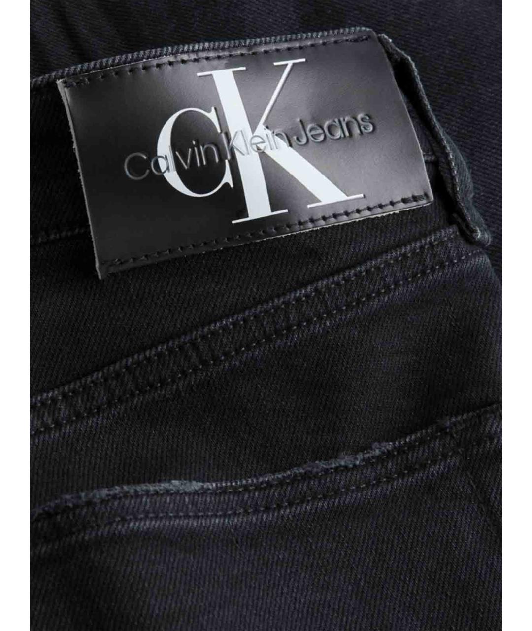 CALVIN KLEIN Черные хлопковые джинсы скинни, фото 3