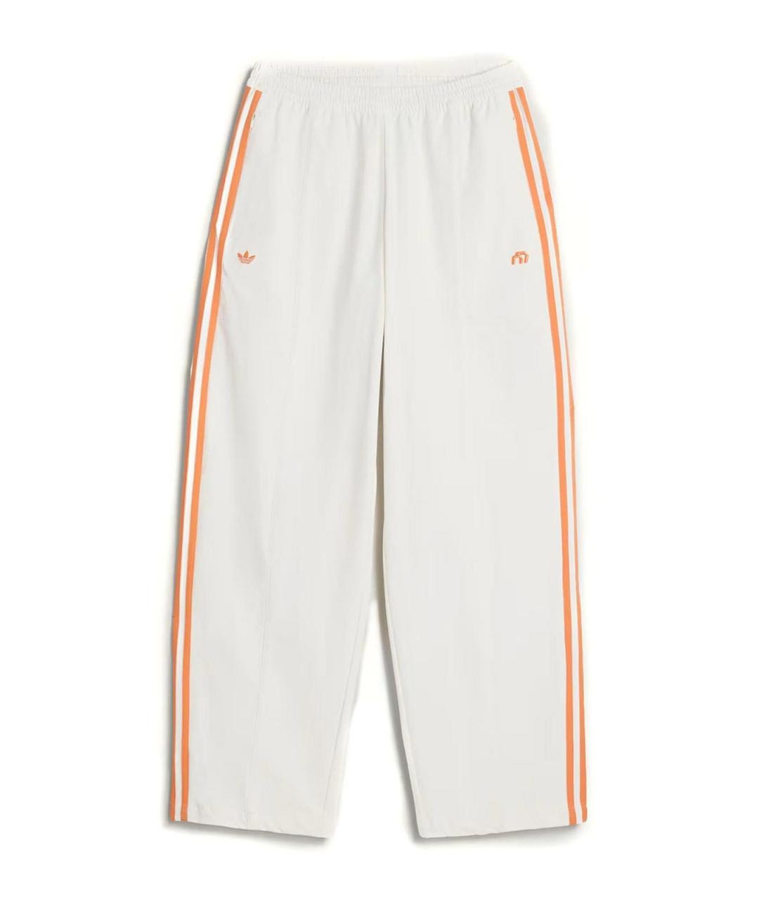 ADIDAS Белые полиамидовые спортивные брюки и шорты, фото 1