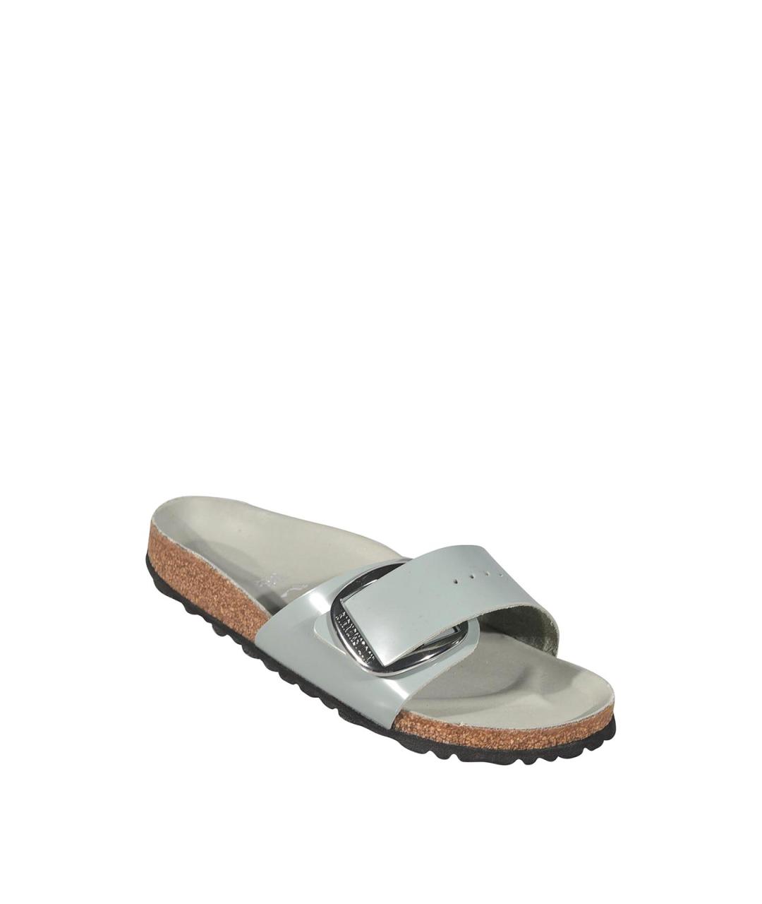 BIRKENSTOCK Зеленые нубуковые шлепанцы, фото 2