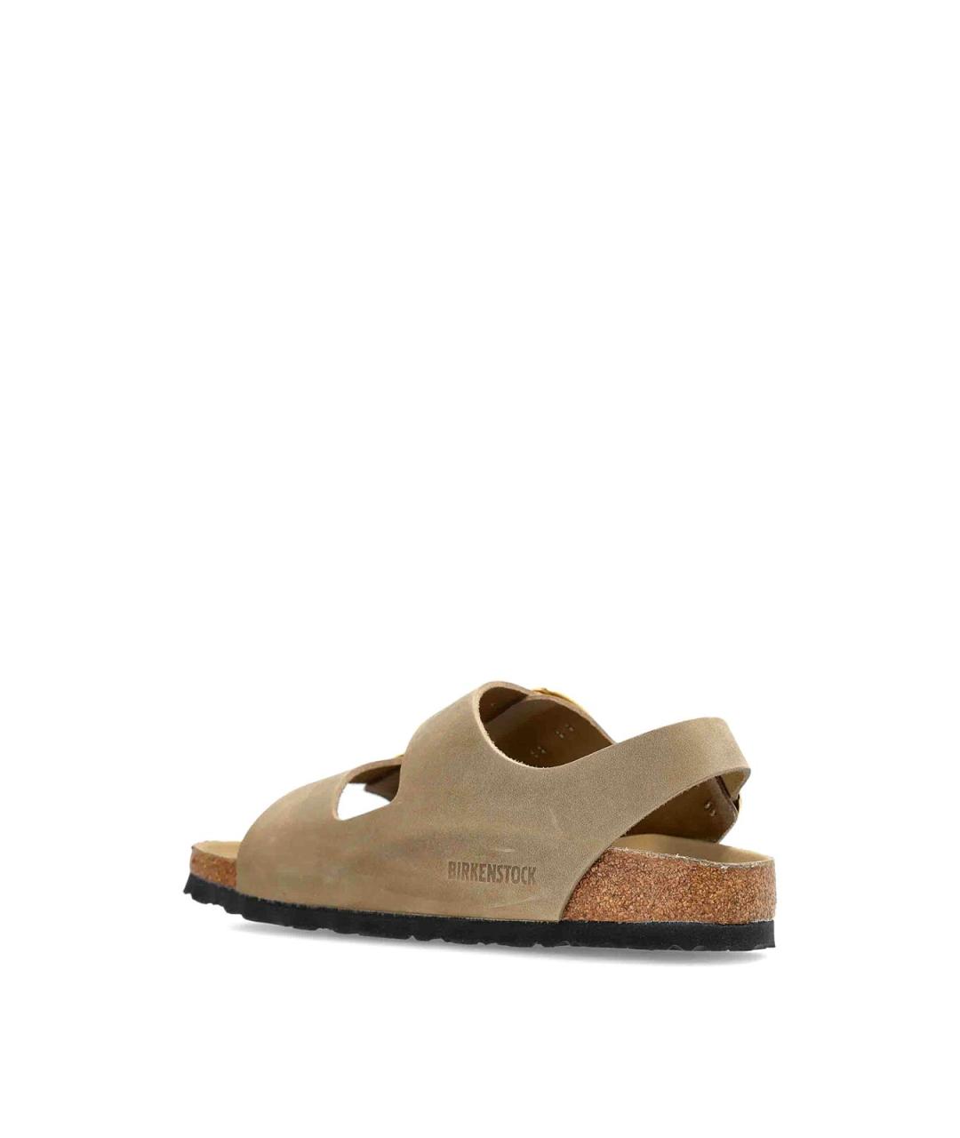 BIRKENSTOCK Коричневые текстильные сандалии, фото 3