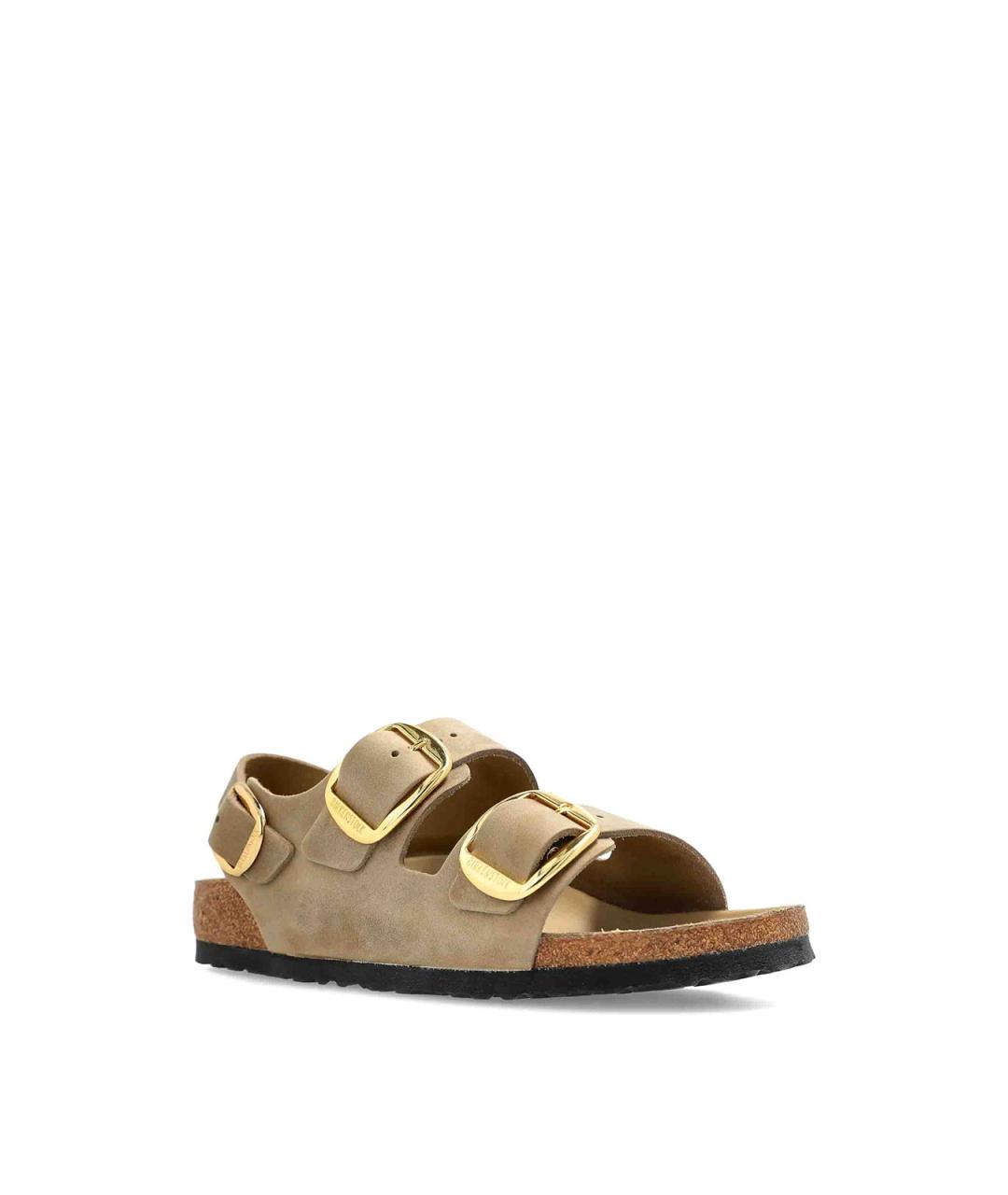 BIRKENSTOCK Коричневые текстильные сандалии, фото 2