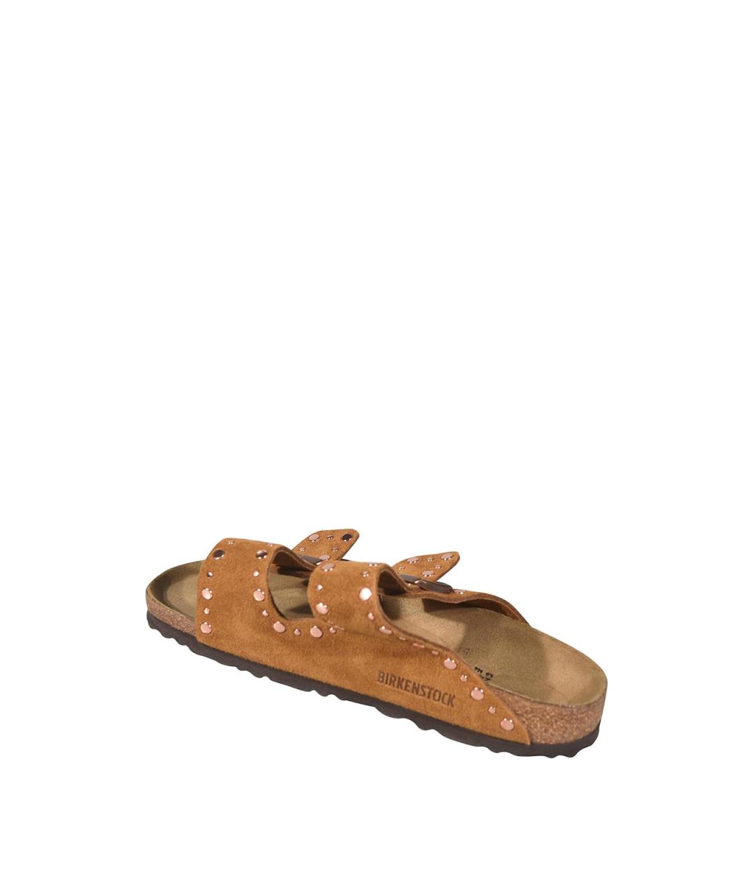 BIRKENSTOCK Коричневые текстильные сандалии, фото 3