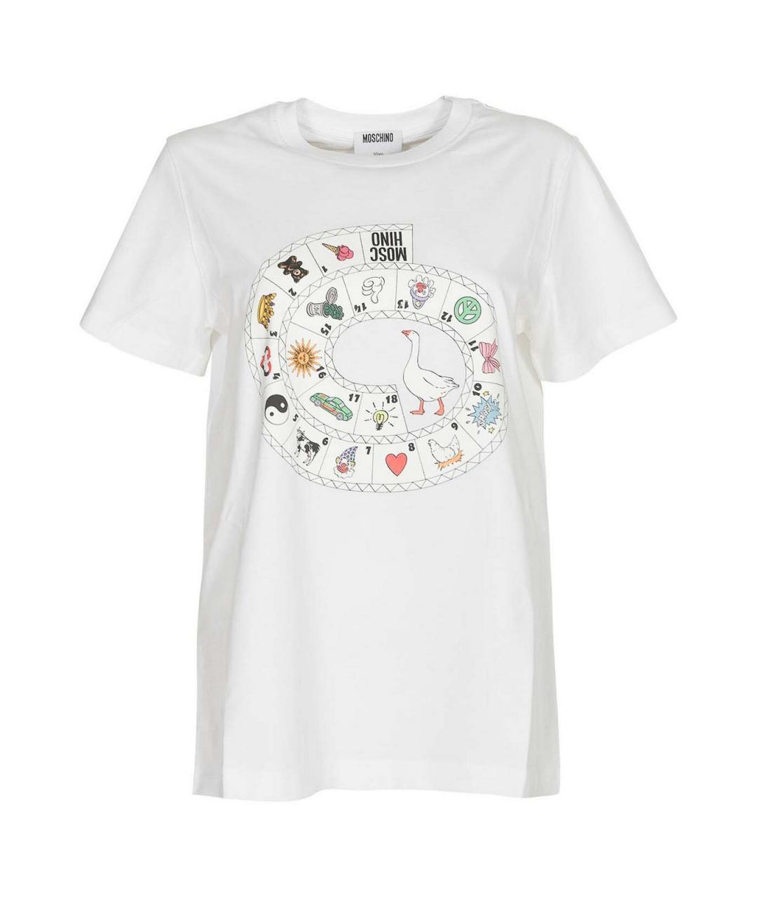 MOSCHINO Серая хлопковая футболка, фото 1
