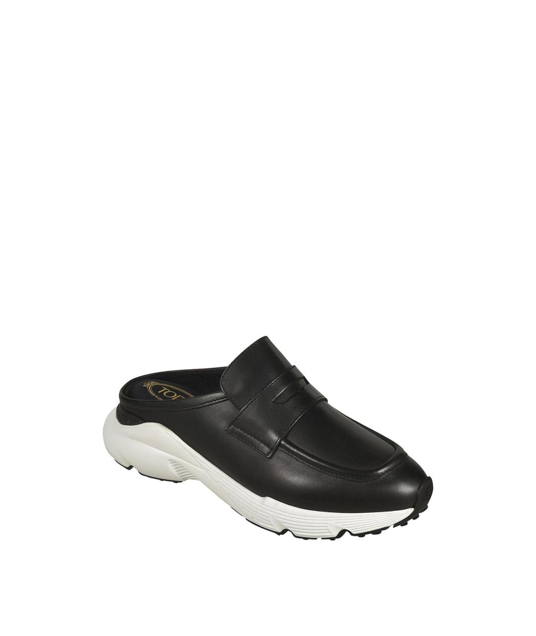 TOD'S Черные кожаные сабо, фото 2
