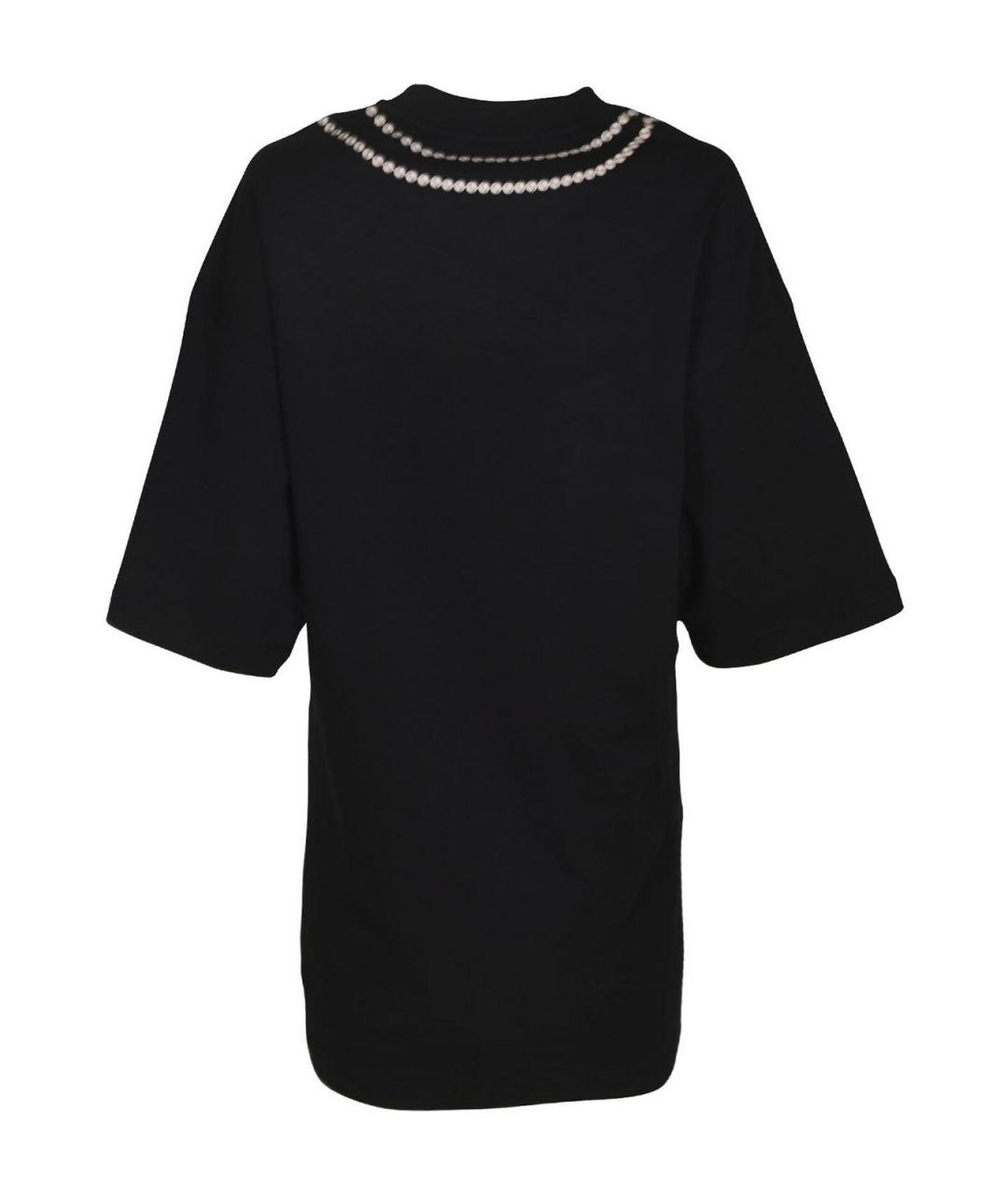 MOSCHINO Черное хлопковое повседневное платье, фото 2