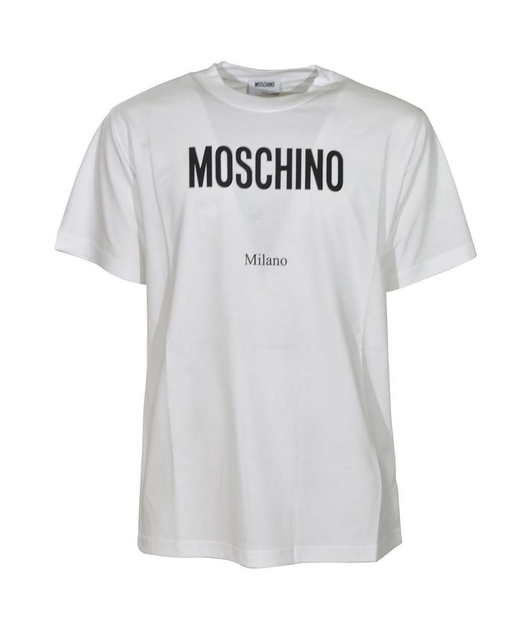 MOSCHINO Серая хлопковая футболка, фото 1
