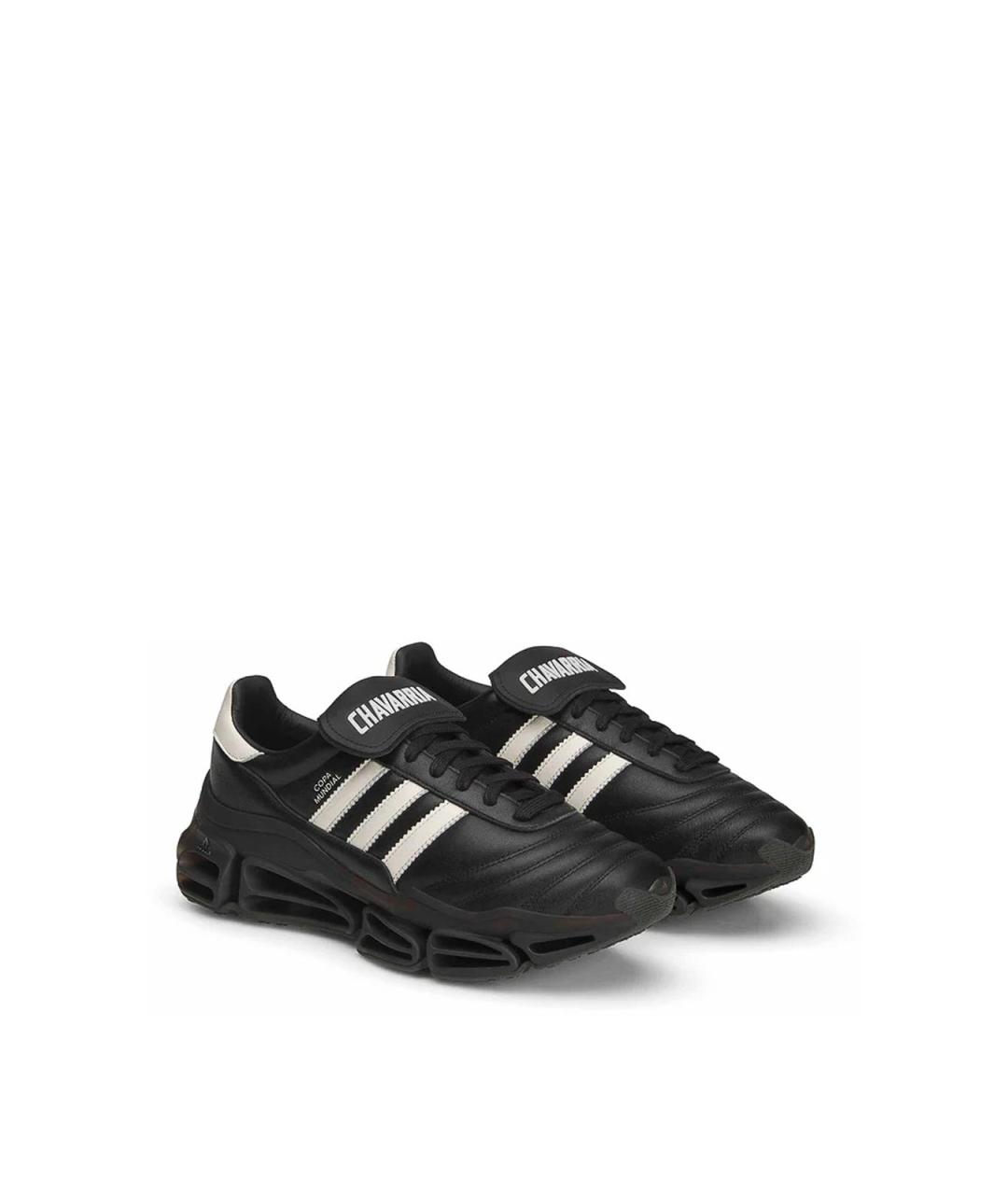 ADIDAS Черные текстильные низкие кроссовки / кеды, фото 3