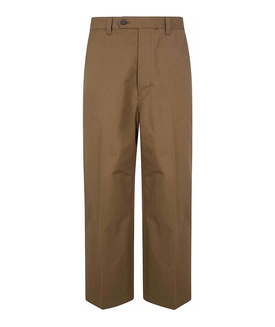 COMME DES GARÇONS HOMME PLUS Коричневые хлопковые повседневные брюки, фото 1