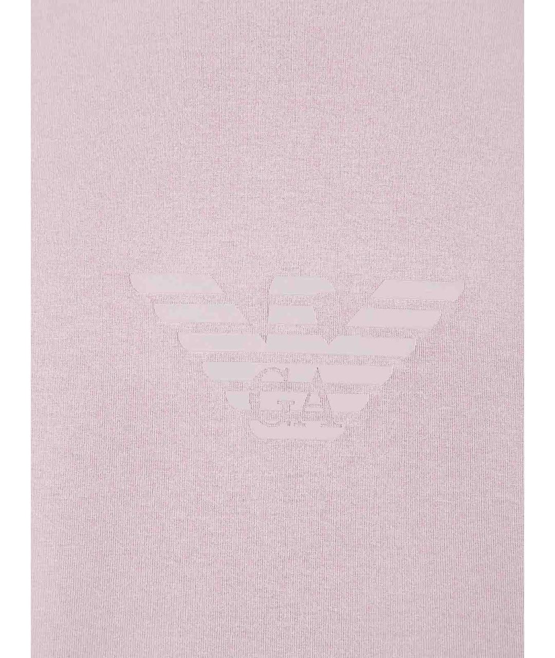 EMPORIO ARMANI Розовая хлопковая футболка, фото 3
