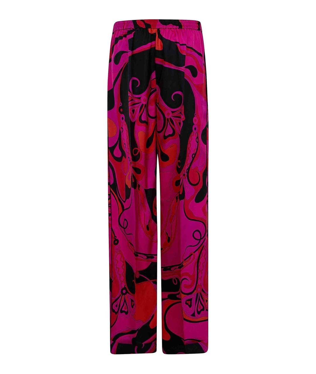 EMILIO PUCCI Фуксия шелковые прямые брюки, фото 2