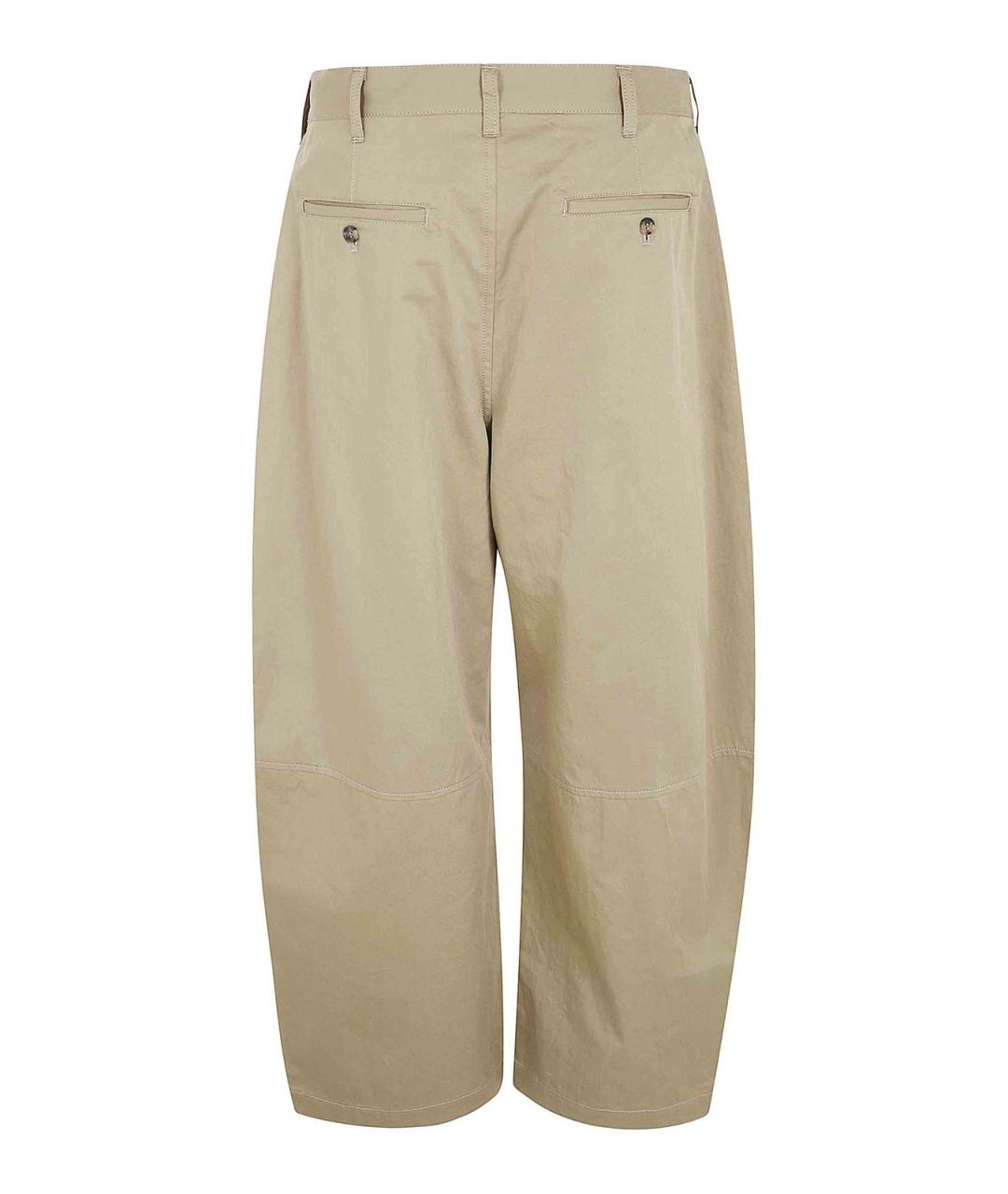 COMME DES GARÇONS HOMME PLUS Бежевые хлопковые повседневные брюки, фото 2